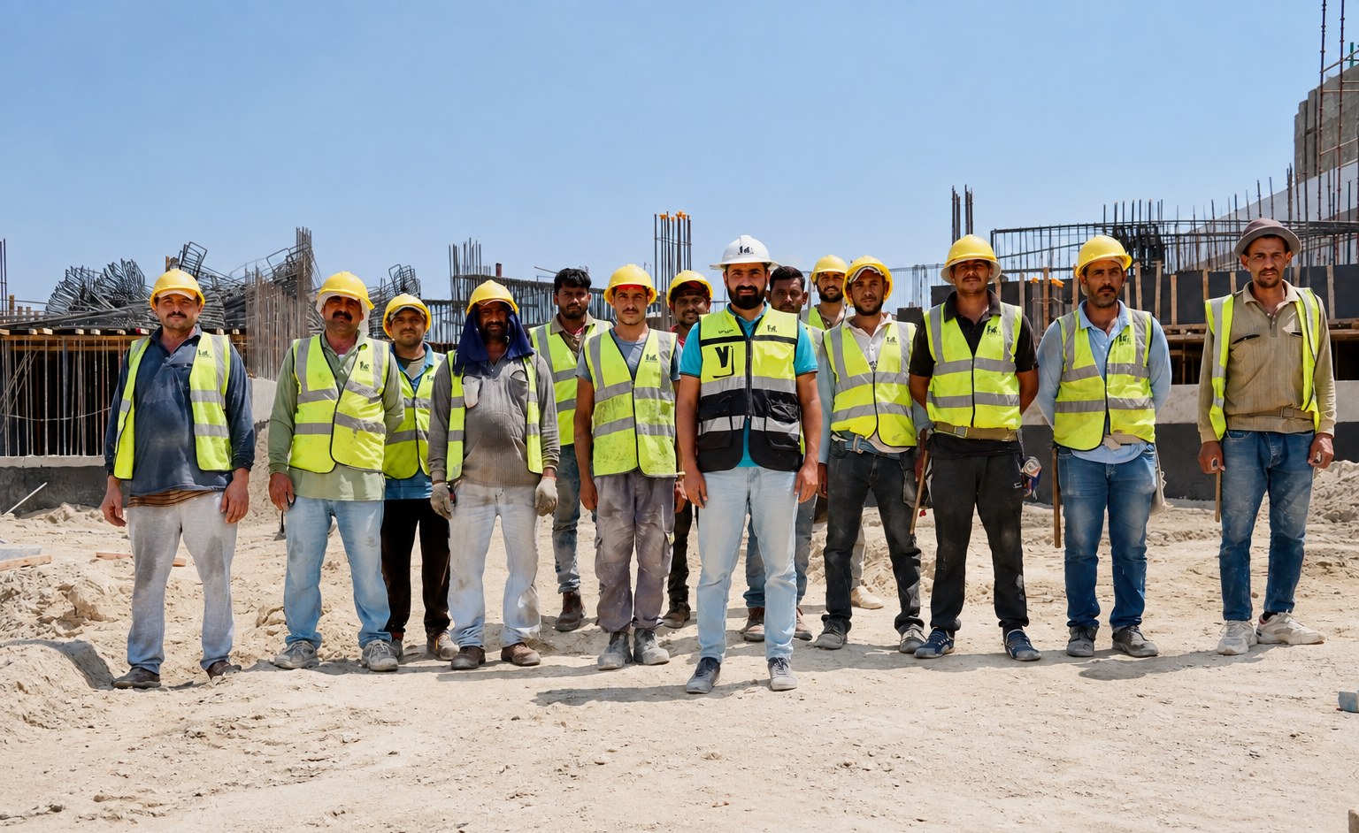 FIC site crew on a villa under construction
